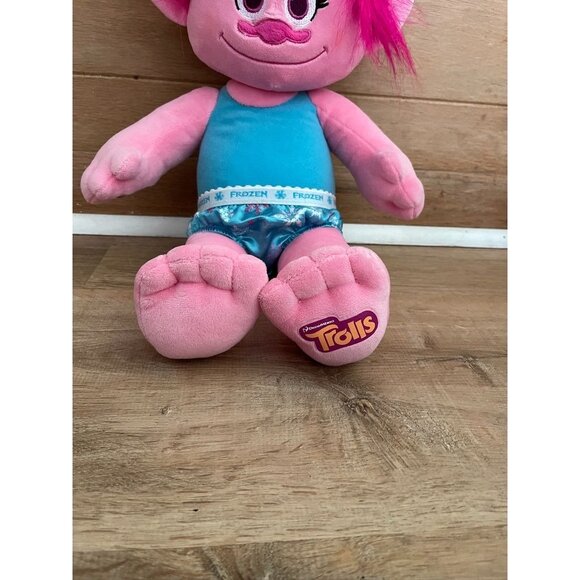 EUC Build-A-Bear Trolls Plush Doll Poppy With Colorful Outfit & Wild Hair - Picture 5 of 8